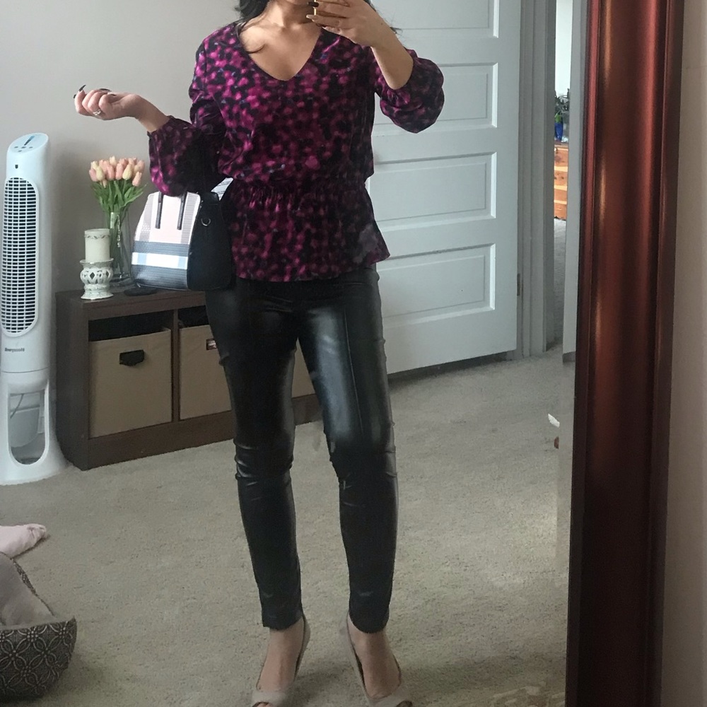 DKNY JEANS dark printed pink Blouse